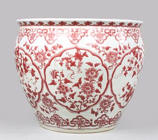 Chinese Ceramic Fishbowl Planter