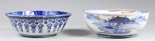 Group of Two Vintage Blue and White Bowls