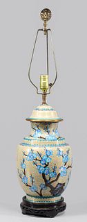 Vintage Chinese Cloisonne Table Lamp