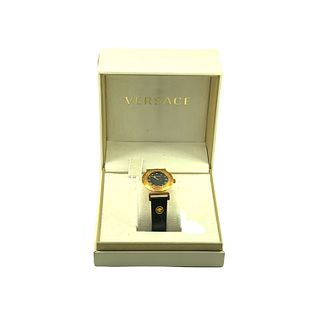 Versace Blue Gold Plated Stainless Steel P5Q Quartz  Wristwatch 