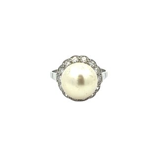 Pearls & Diamonds Platinum Ring