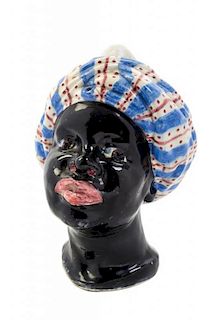 An Italian Ceramic Bust, Height 12 inches.