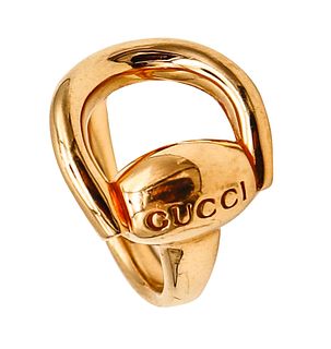 Gucci Milano Horsebit Cocktail Ring In Solid 18Kt Yellow Gold
