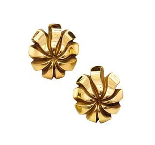 Tiffany And Co. 1970  Clip Earrings In 18K Gold