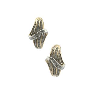 14k Gold Earrings with Diamonds