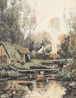 Joseph Jefferson (American, 1829-1905) Attributed, Landscape