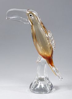 Large Hand Blown Glass Toucan