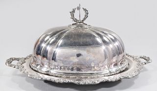 Vintage Silver Plate Serving Dish with Dome