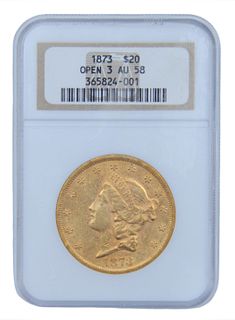 1873 Liberty Double Eagle $20 Gold