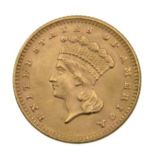 1889 Uncirculated $1 Gold
