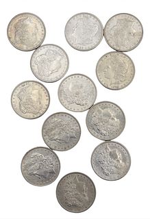 12 Uncirculated Morgan Silver Dollars