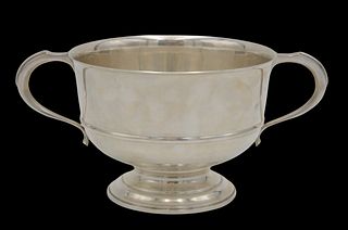 Crichton & Company, Ltd. New York Sterling Silver Two-Handled Footed Bowl