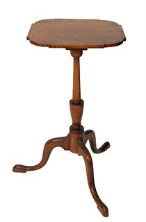 Maple and Tiger Maple Shaped Top Candle Stand