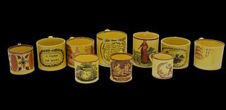 Group of 10 Canary Yellow Childrens' Mugs