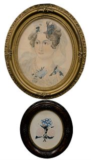Two Early American Oval Paintings
