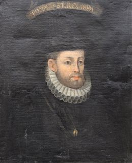 Unknown Artist, "Portrait of King Philip II of Spain with Elizabeth on Collar"