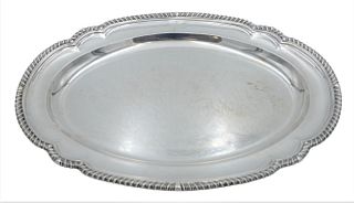 Large Silver Oval Tray