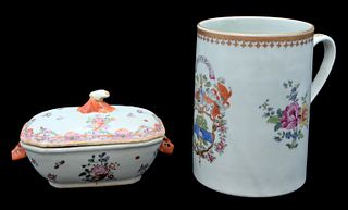 Two Chinese Export Porcelain Pieces