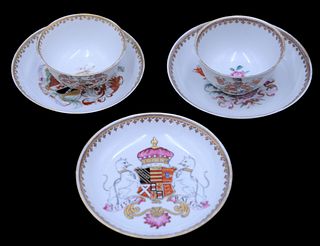 Five Chinese Export Porcelain Armorial Pieces