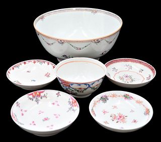 Six Piece Chinese Export Porcelain Lot