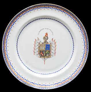 Chinese Export Porcelain Mexican Market Armorial Plate