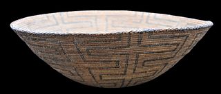 Native American Large Southwest Coiled Basket/Wine Bowl