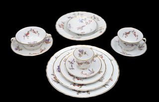 Full Set of Limoges Porcelain Conde Pattern Dinner Service