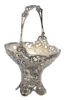 Continental Silver Basket with Swing Handle