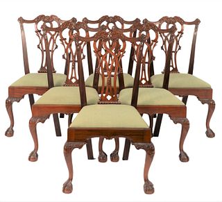 Fineberg Set of Six Chippendale Style Dining Chairs