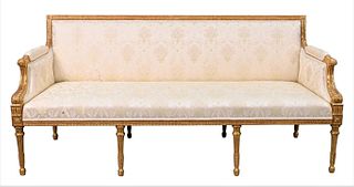 Custom Louis XVI Style Giltwood Sofa