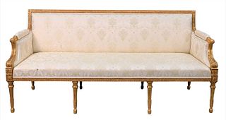 Custom French Louis XVI Style Giltwood Sofa