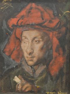 Jack Levine, American 1915 - 2010, Master Copy of Jan Von Eyck's (1390 - 1441)