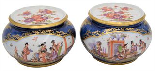 Pair of Meissen Porcelain Circular Stands