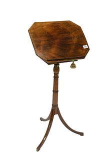 Regency Inlaid Rosewood and Mahogany Adjustable and Tilting Bookstand