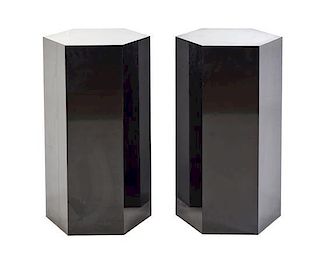 A Pair of Laminate Pedestals, Height 24 inches.