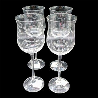 4pc Lenox Wine Glasses, Assorted Graphics