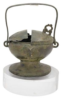 Archaic Bronze Censer with Cover