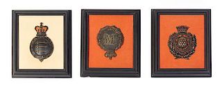 A Collection of Framed Decorative Works, Height overall 14 inches.