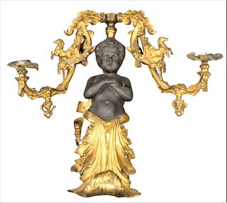 Bronze Figural Sconce