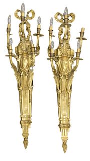 A Pair of Bronze Sconces