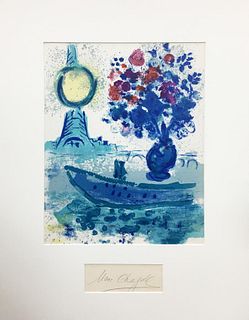Marc Chagall (After) - Bateau Mouche au Bouquet