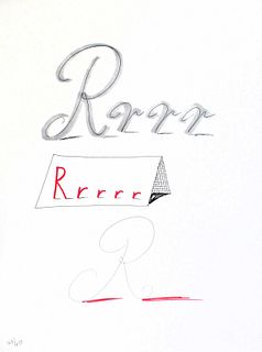 David Hockney - Letter R from "Hockney's Alphabet"