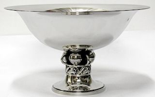 Sterling Pedestal Bowl in the Manner of Alphonse LaPaglia