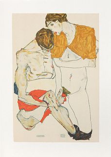 Egon Schiele (After) - Lovers