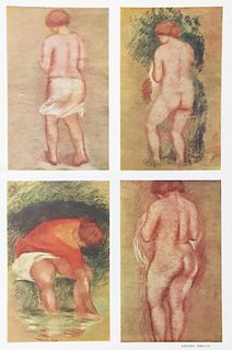 Aristide Maillol - Four Nude Pastels