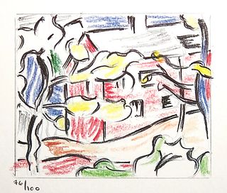 Roy Lichtenstein - Red Barn Through the Trees