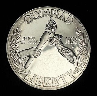 1988-S Olympic Proof Silver Commemorative Dollar