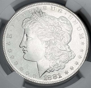Premium Quality 1881-S Morgan Silver Dollar NGC MS65