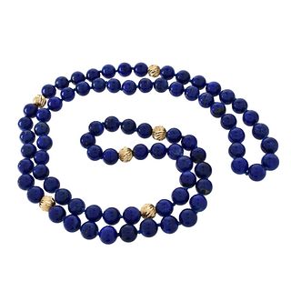 Lapis and 14K Necklace