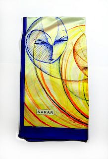 Sarar - CITYarts Pieces for Peace Silk Scarf - Faces